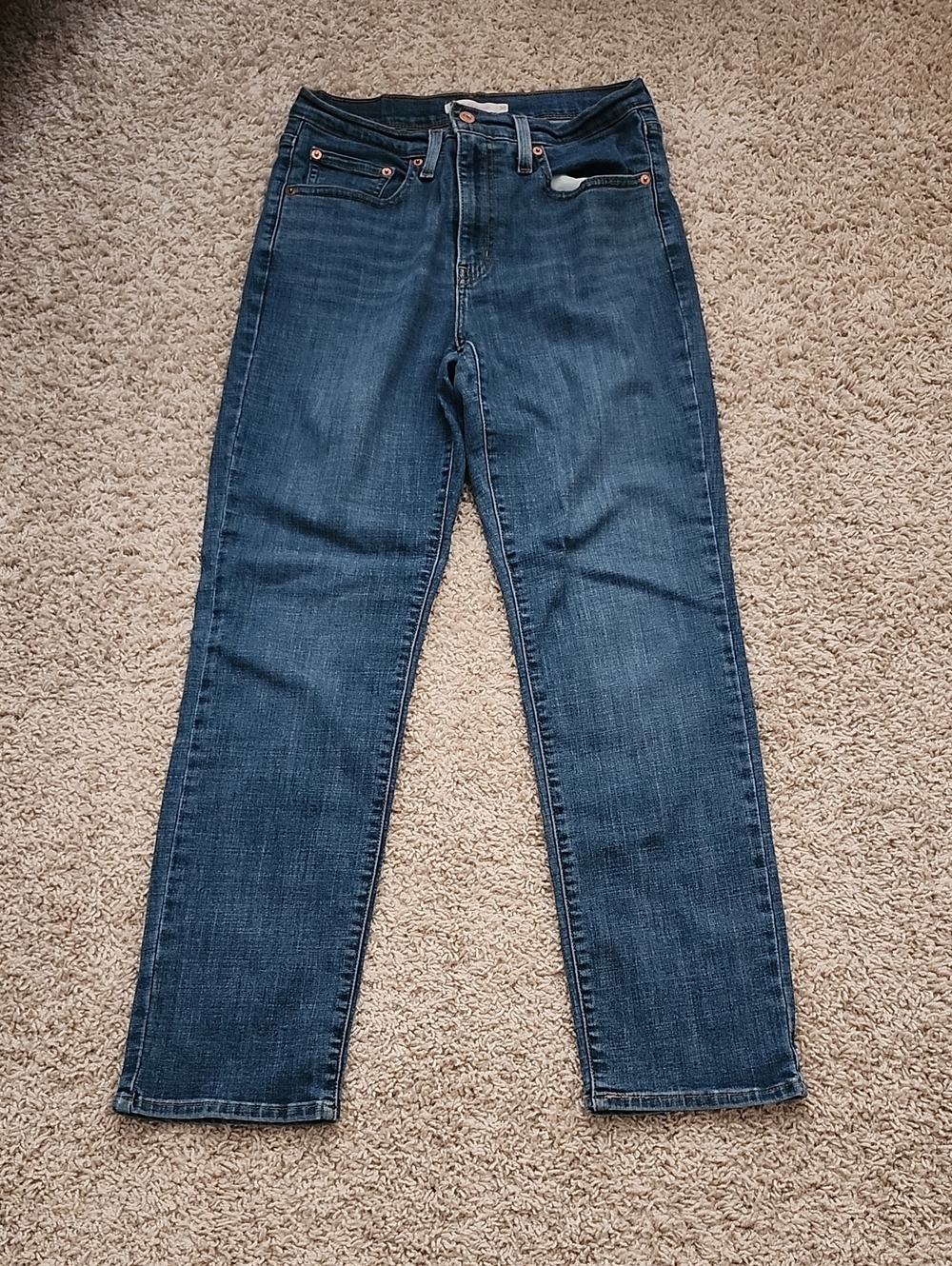 Classic Women's Straight-Leg Jeans in Dark Blue
